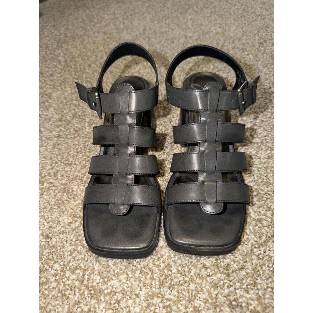 Zodiac Black Strappy Block Heel Sandals